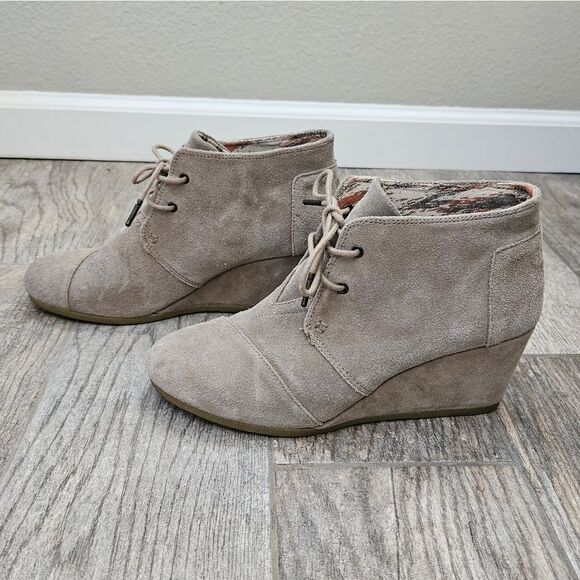 Toms Kala Suede Wedge Ankle Boots - Picture 4 of 12